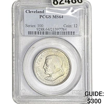 1936 Cleveland Half Dollar PCGS MS64