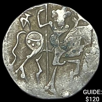 India Rajput 700-1000 Silver Jital NEARLY UNCIRCULATED