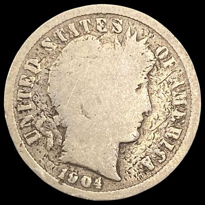 1904-S Silver Barber Dime NICELY CIRCULATED