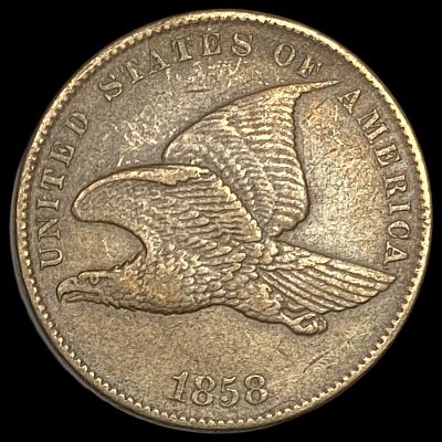 1858 Flying Eagle Cent NEARLY UNCIRCULATED
