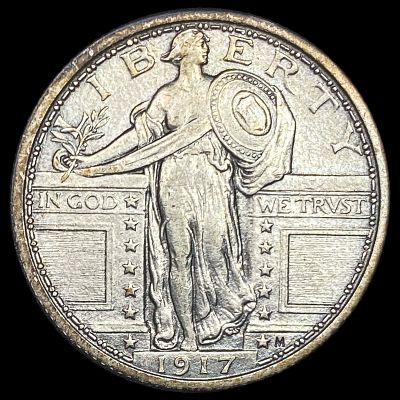 1917 Type 1 Standing Liberty Quarter NEARLY UNCIRCULATED. 1917 Type 1 Standing Liberty Quarter 