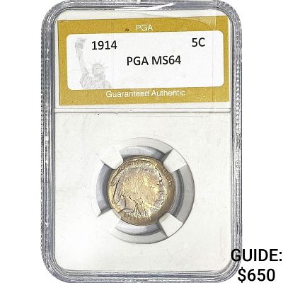 1914 Buffalo Nickel PGA MS64