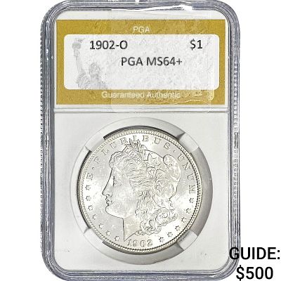 1902-O Morgan Silver Dollar PGA MS64+