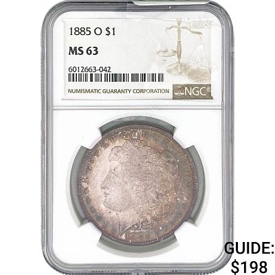 1885-O Morgan Silver Dollar NGC MS63