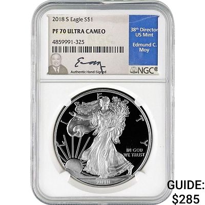 2018-S Silver Eagle NGC PF70 Ultra Cameo