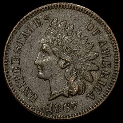 1867 Indian Head Cent CHOICE AU