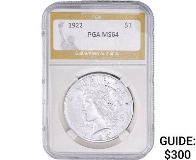 1922 Silver Peace Dollar PGA MS64