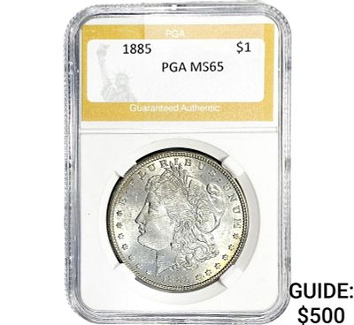1885 Morgan Silver Dollar PGA MS65