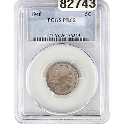 1940 Jefferson Nickel PCGS PR65