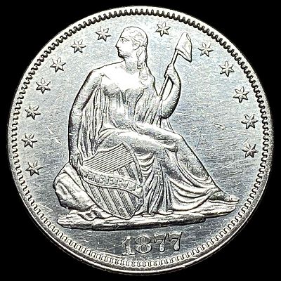 1877 Seated Liberty Half Dollar CHOICE AU