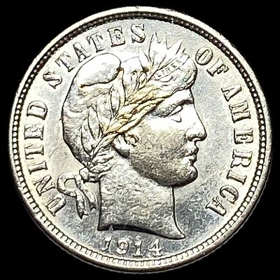 1914-D Silver Barber Dime NICELY CIRCULATED