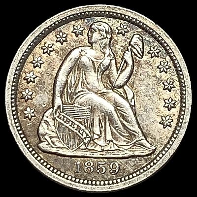 1859 Silver Seated Liberty Dime UNCIRCULATED