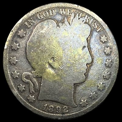 1892 Silver Barber Half Dollar NICELY CIRCULATED. 1892 Silver Barber Half Dollar NICELY CIRCULATED