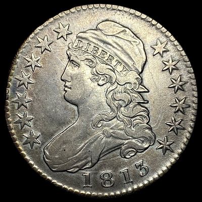 1813 Capped Bust Half Dollar ABOUT UNCIRCULATED. 1813 Capped Bust Half Dollar ABOUT UNCIRCULATED