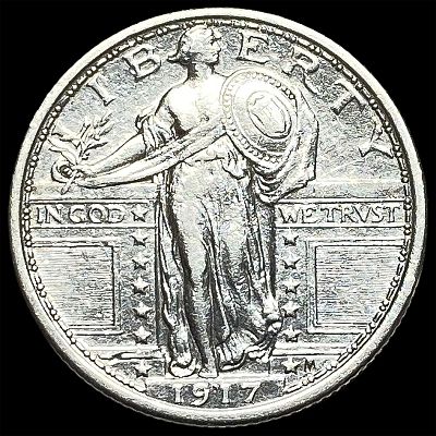 1917 Type 1 Standing Liberty Quarter CLOSELY UNCIRCULATED