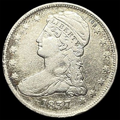 1837 Capped Bust Half Dollar LIGHTLY CIRCULATED