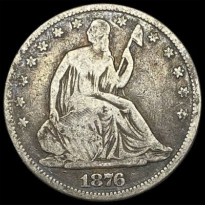 1876 Seated Liberty Half Dollar LIGHTLY CIRCULATED