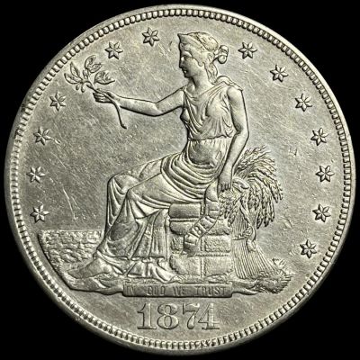1874-S Silver Trade Dollar UNCIRCULATED