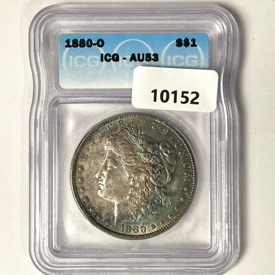 1880-O Morgan Silver Dollar ICG-AU53