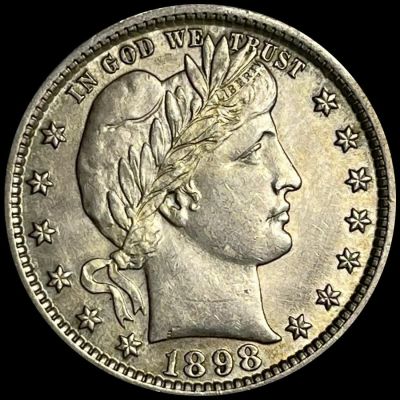 1898 Barber Quarter CHOICE BU