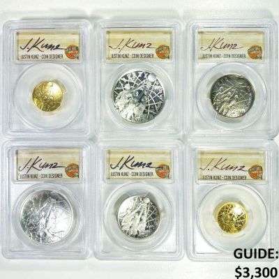 2020 Gold/Silver Bball Set (6) PCGS-MS70