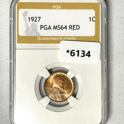 1927 Wheat Cent PGA-MS64 RED