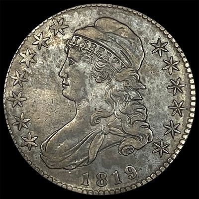 1819 Capped Bust Half Dollar NEARLY UNCIRCULATED. 1819 Capped Bust Half Dollar NEARLY UNCIRCULATED