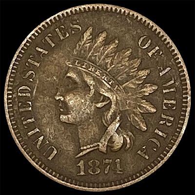 1874 Indian Head Cent NEARLY UNCIRCULATED