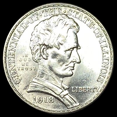1918 Silver Illinois Half Dollar UNCIRCULATED