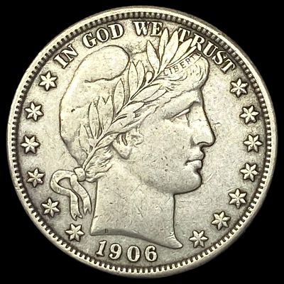 1906 Silver Barber Half Dollar NEARLY UNCIRCULATED. 1906 Silver Barber Half Dollar NEARLY 