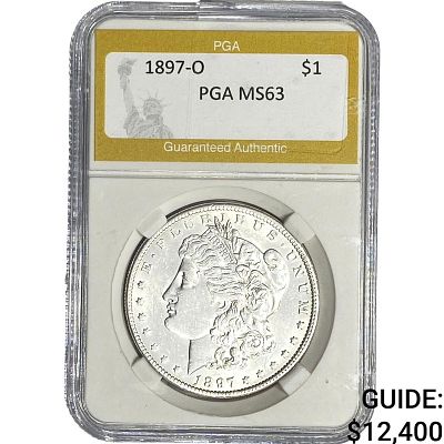 1897-O Morgan Silver Dollar PGA MS63
