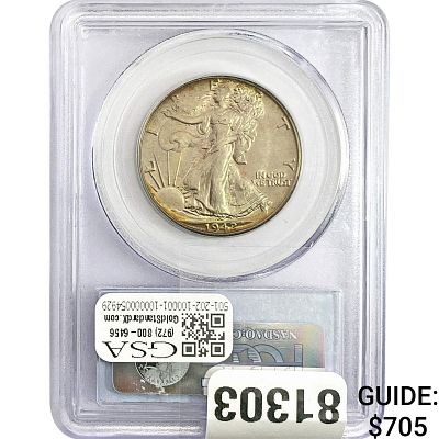 1942 Walking Liberty Half Dollar PCGS MS65