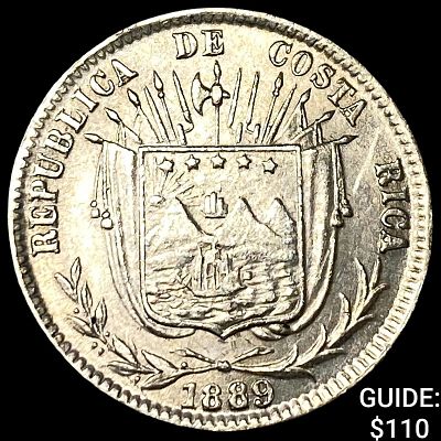 1889 Costa Rica 10 Centavos UNCIRCULATED