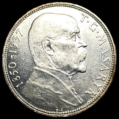1937 Czechoslovakia Silver 20 Korun UNCIRCULATED
