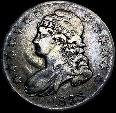 1833 Capped Bust Half Dollar CLOSELY UNCIRCULATED. 1833 Capped Bust Half Dollar CLOSELY UNCIRCULATED