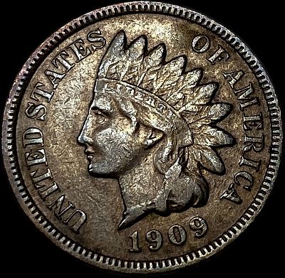 1909-S Indian Head Cent NEARLY UNCIRCULATED