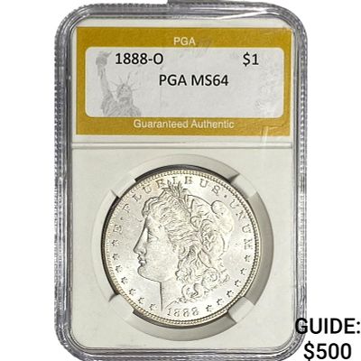 1888-O Morgan Silver Dollar PGA MS64