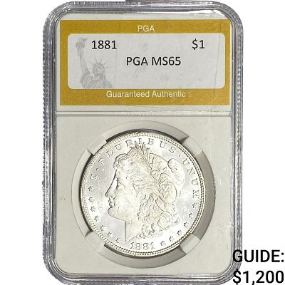 1881 Morgan Silver Dollar PGA MS65