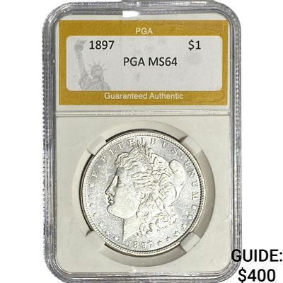 1897 Morgan Silver Dollar PGA MS64