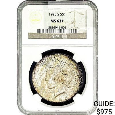 1925-S Morgan Silver Dollar NGC MS63+