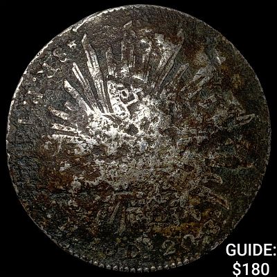 Mexico Silver 8 Reales Chopmarks NEARLY UNCIRCULATED