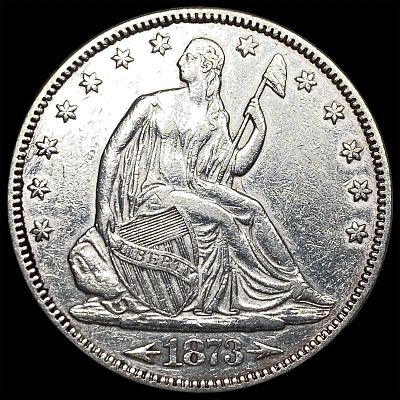 1873 Arrows Seated Liberty Half Dollar CLOSELY UNCIRCULATED