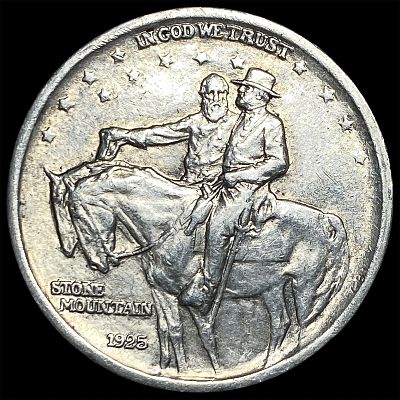 1925 Silver Stone Mountain Half Dollar CHOICE AU