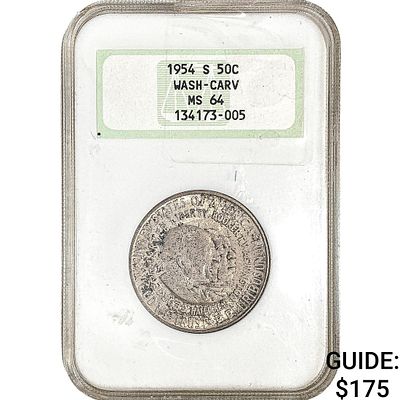 1954-S Washington Carver Half Dollar NGC MS64