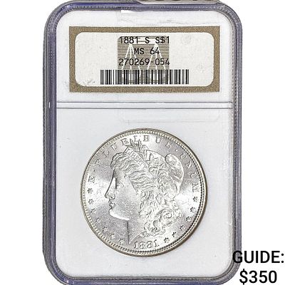 1881-S Morgan Silver Dollar NGC MS64