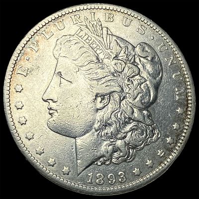 1893-CC Silver Morgan Dollar NEARLY UNCIRCULATED