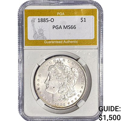 1885-O Morgan Silver Dollar PGA MS66