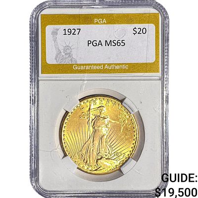 1927 $20 Gold Double Eagle PGA MS65