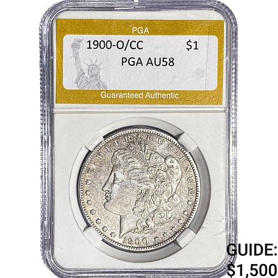 1900-O/CC Morgan Silver Dollar PGA AU58