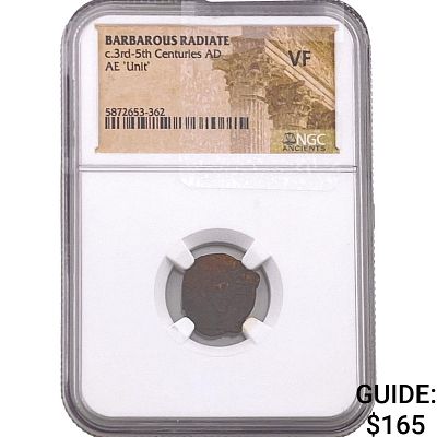 Barbarous Radiate 3rd-5th Cent AD Bronze Unit VF. Barbarous Radiate 3rd-5th Cent AD Bronze Unit VF